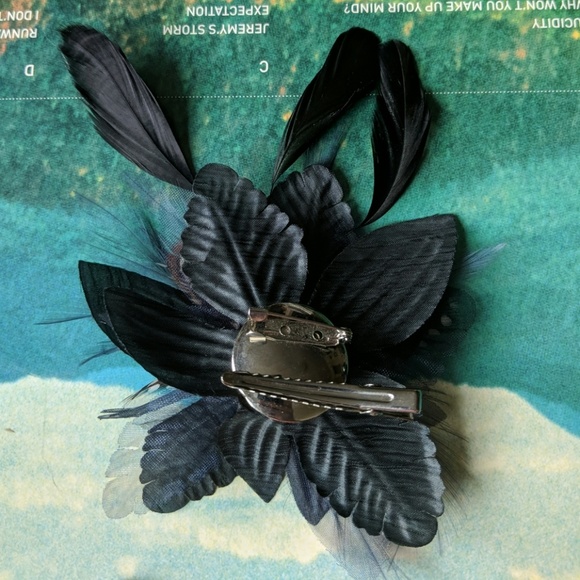 Art Deco Feather Hair Clip/Brooch - Picture 3 of 5